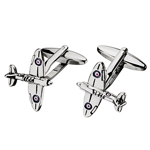Fighter Airplane Steel Cufflinks